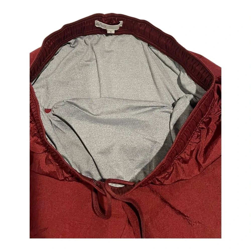 Onia Men's‎ Medium Burgundy Swim Trunks Lined Elastic Waist Drawstring